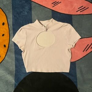 topshop pink crop top